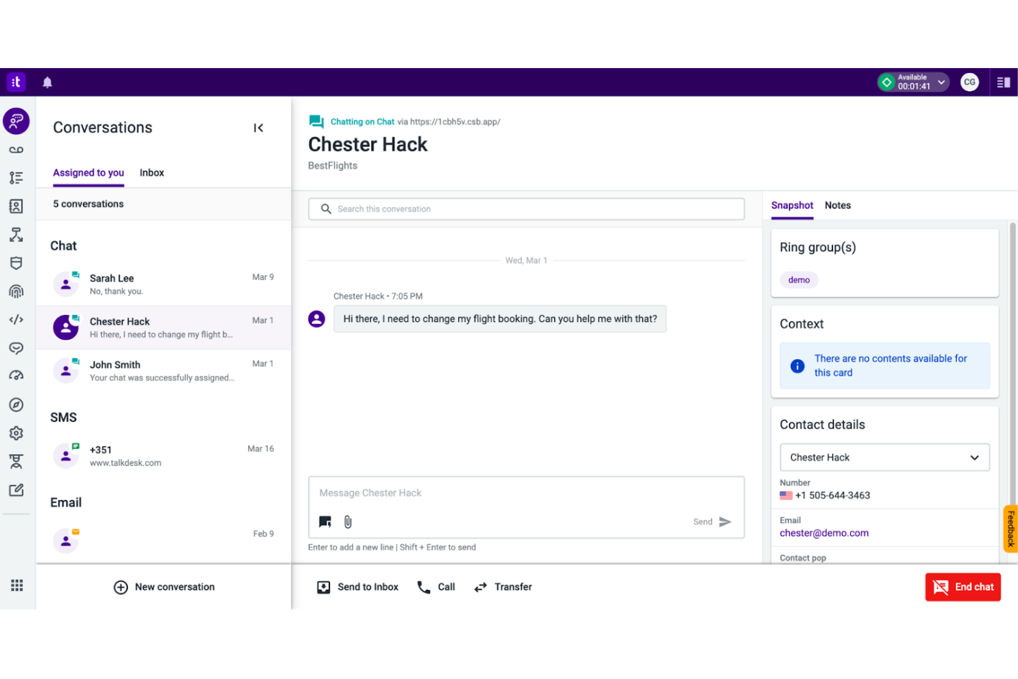 Talkdesk screenshot - 10 meilleures alternatives à Dialpad évaluées en 2026
