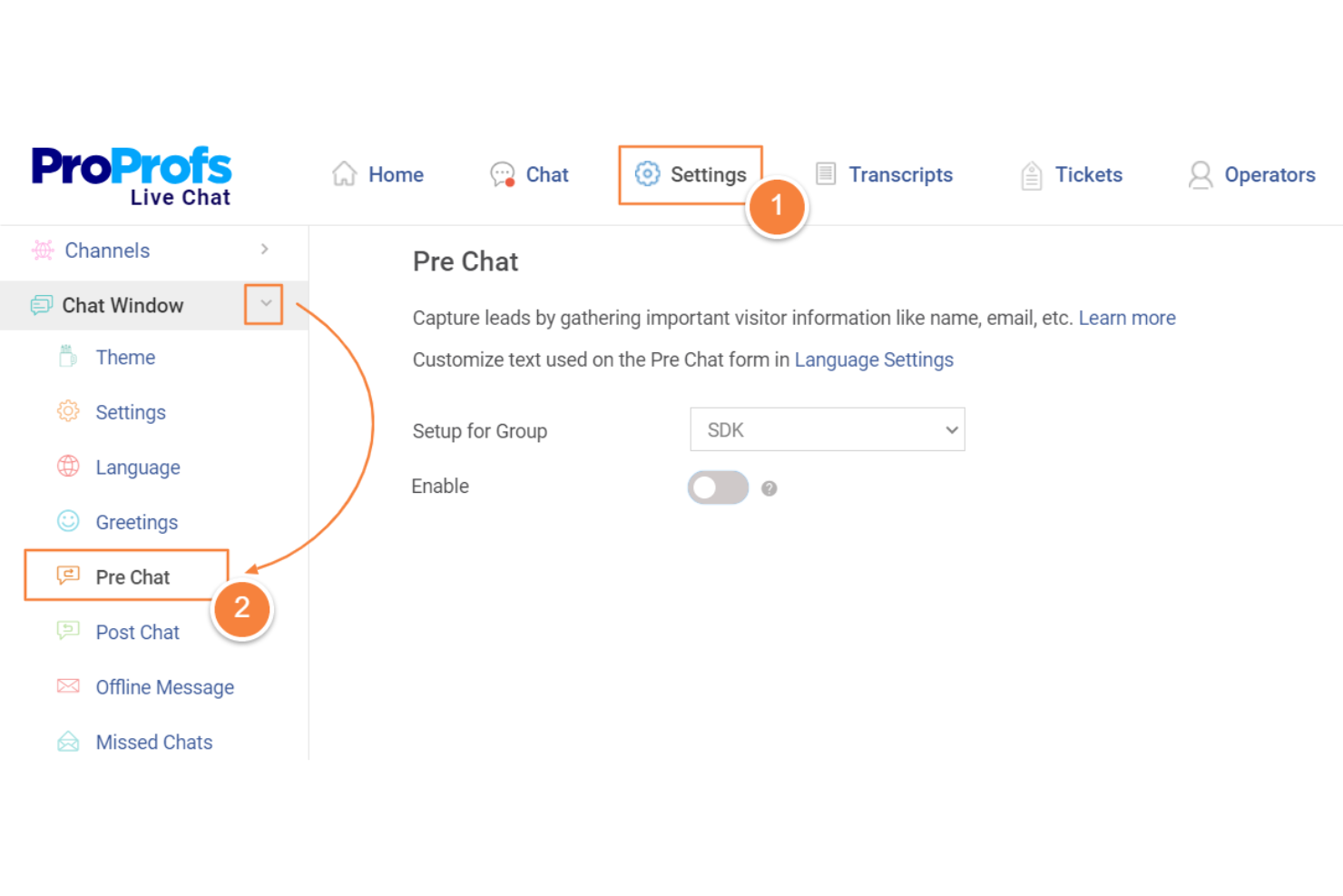 ProProfs Chat screenshot - 10 bedste gratis livechatprogrammer i 2026