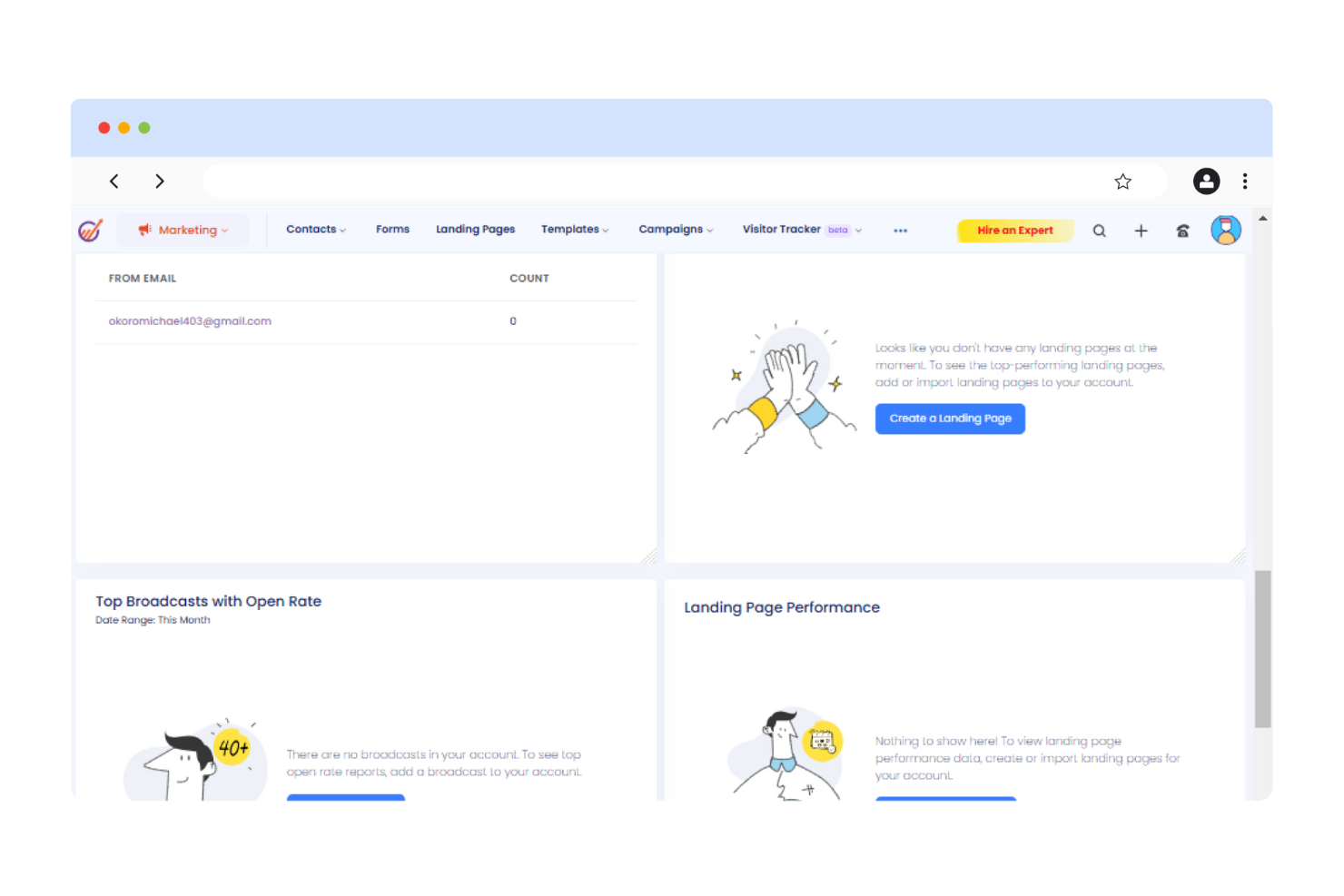 EngageBay screenshot - 10 bedste Keap-alternativer til CRM & automatisering i 2026