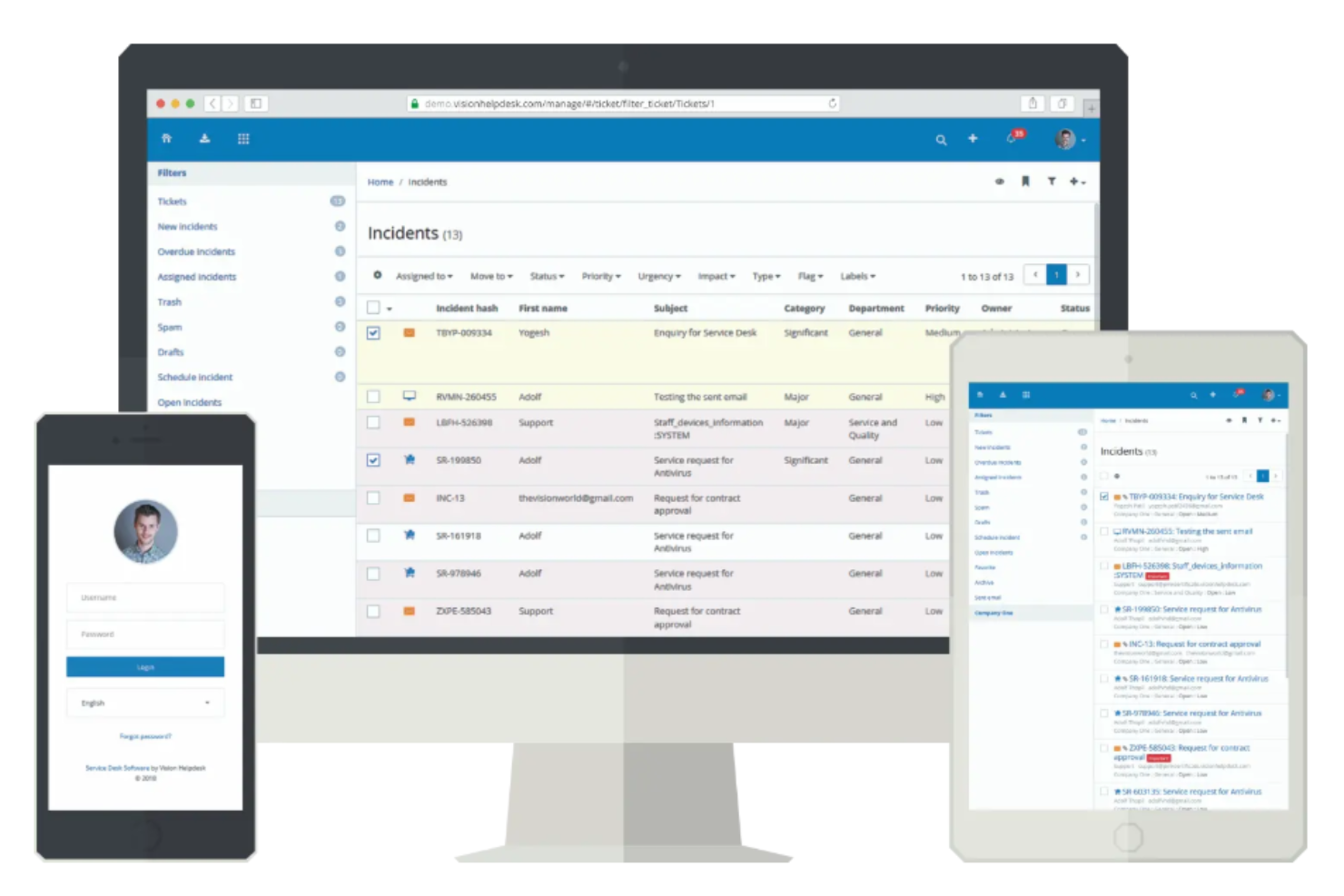 Vision Helpdesk screenshot - 10 bedste mobile helpdesk-software gennemgået i 2026
