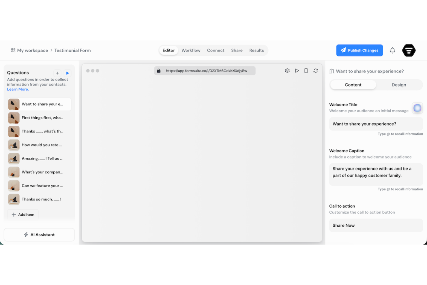 Formsuite screenshot - 10 bedste SurveyMonkey-alternativer til feedback i 2026