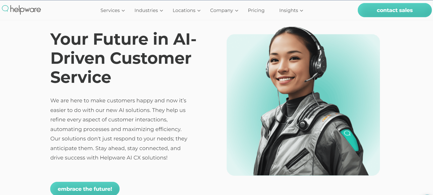 Helpware screenshot - 10 bedste callcentertjenester anmeldt i 2026