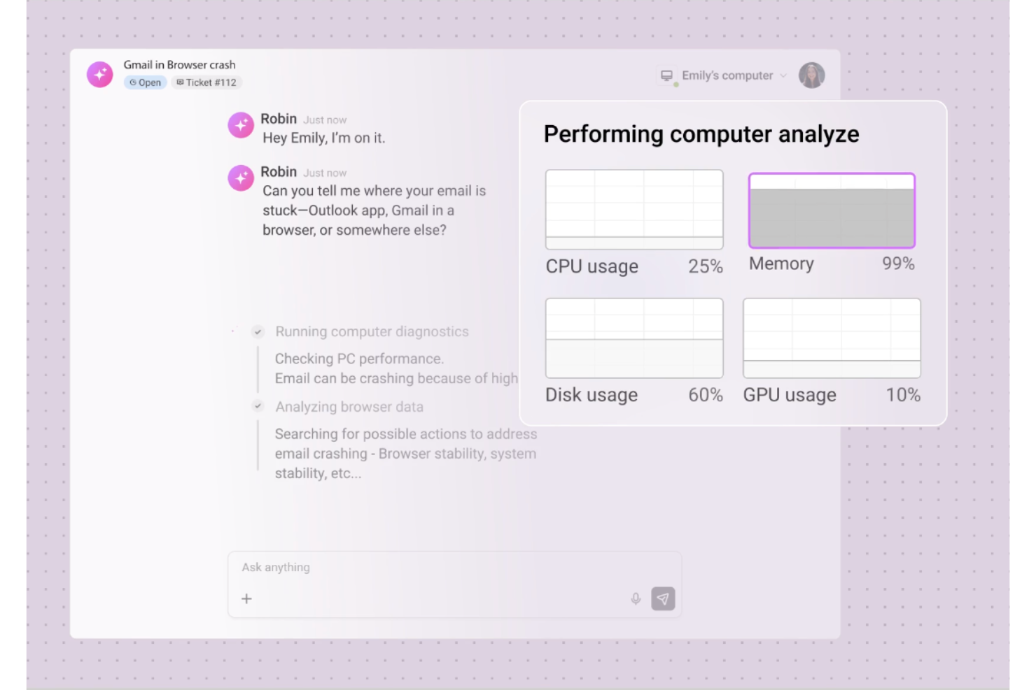 Robin Autonomous IT screenshot - De 10 bedste helpdesksoftwareløsninger i 2026: Anmeldt og sammenlignet