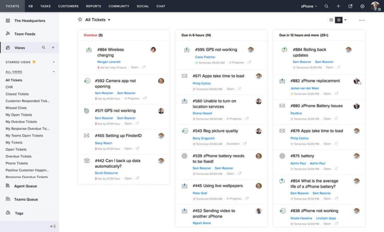 Zoho Desk screenshot - 14 bedste gratis helpdesksoftware til CX-teams i 2026