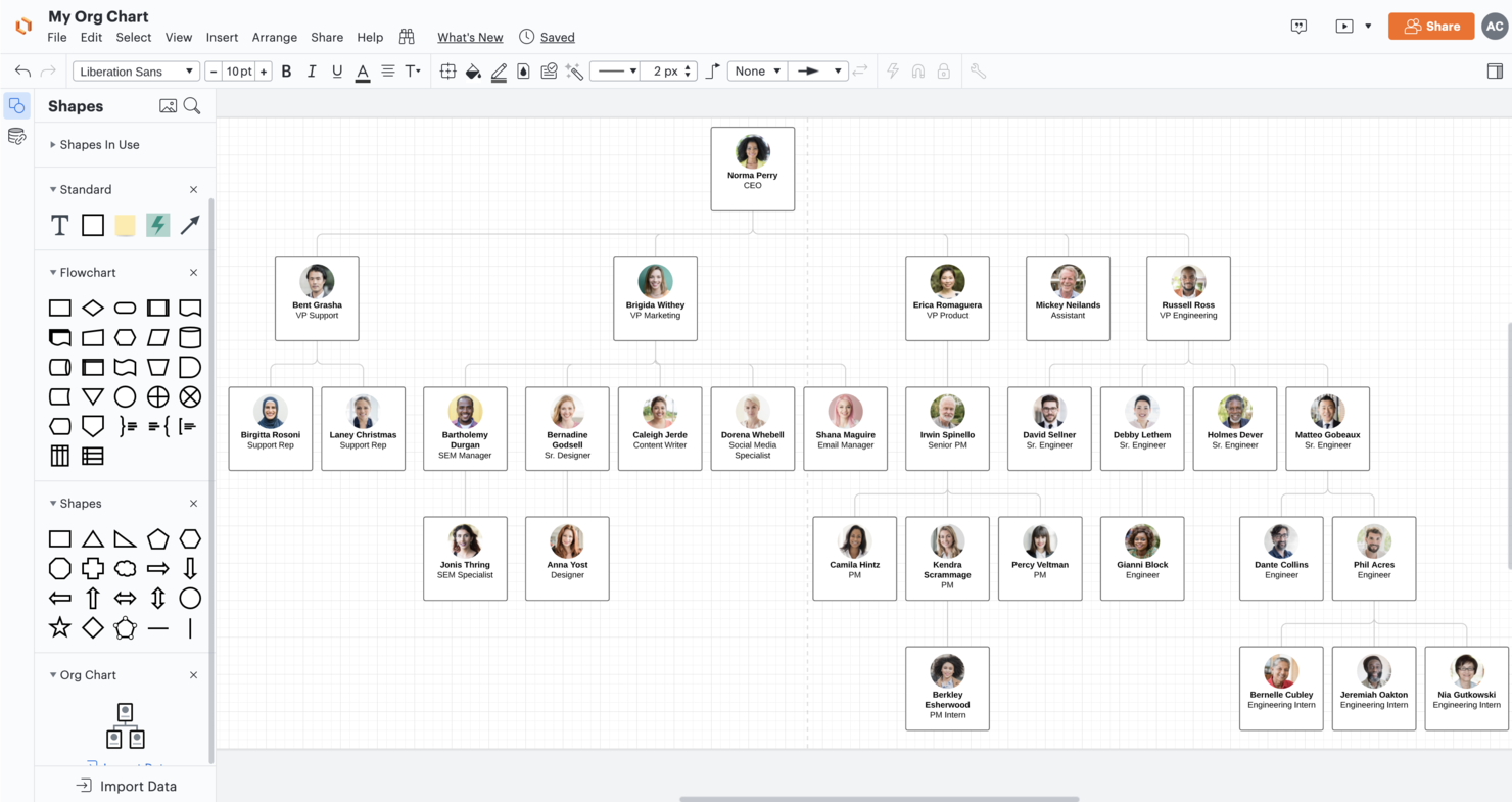 Lucidchart screenshot - 10 Best Customer Journey Mapping Tools in 2026