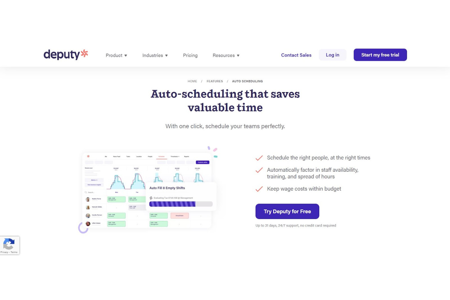 Deputy screenshot - 10 Best Call Center Scheduling Software Of 2026