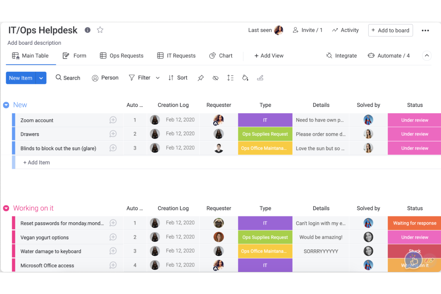 monday service screenshot - 10 Best Internal Help Desk Software Of 2026