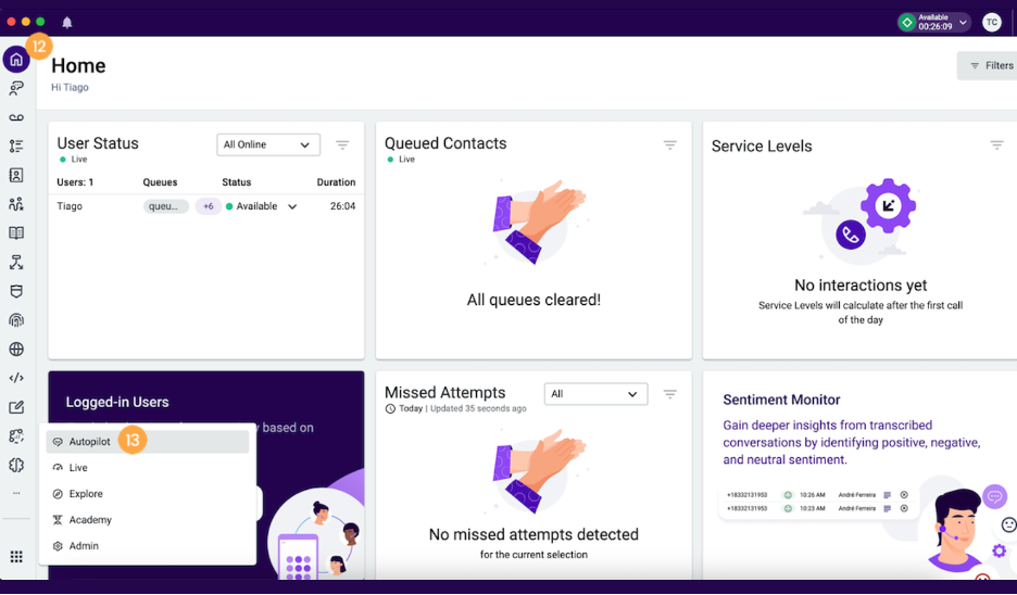 Talkdesk screenshot - 10 Best RingCentral Alternatives Reviewed in 2026
