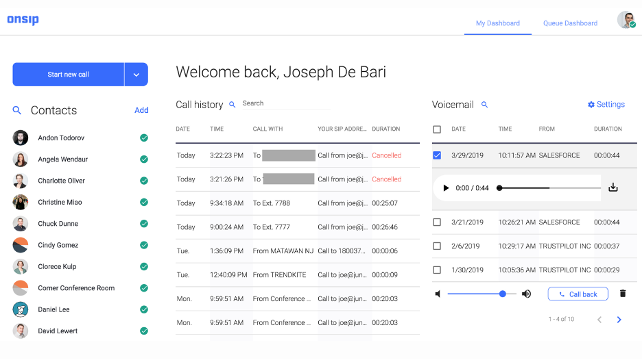 OnSIP screenshot - 10 Best RingCentral Alternatives Reviewed in 2026