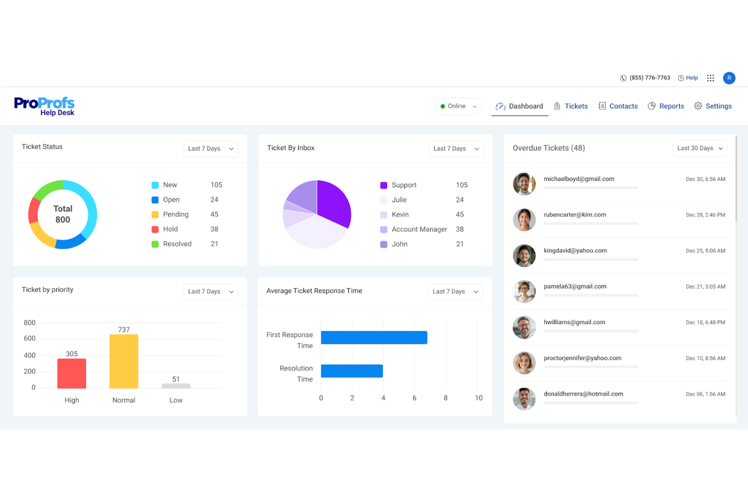 ProProfs Help Desk screenshot - 10 Best Automated Help Desk Software Reviewed in 2026