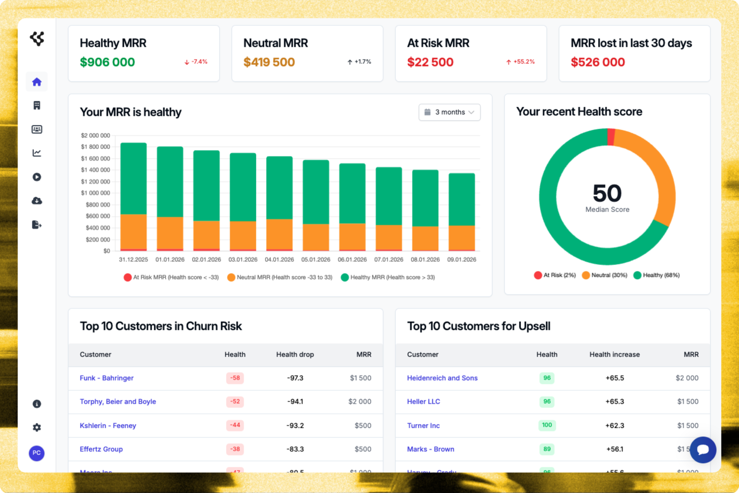Customerscore.io screenshot - 10 Customer Health Score Software Options to Consider in 2026