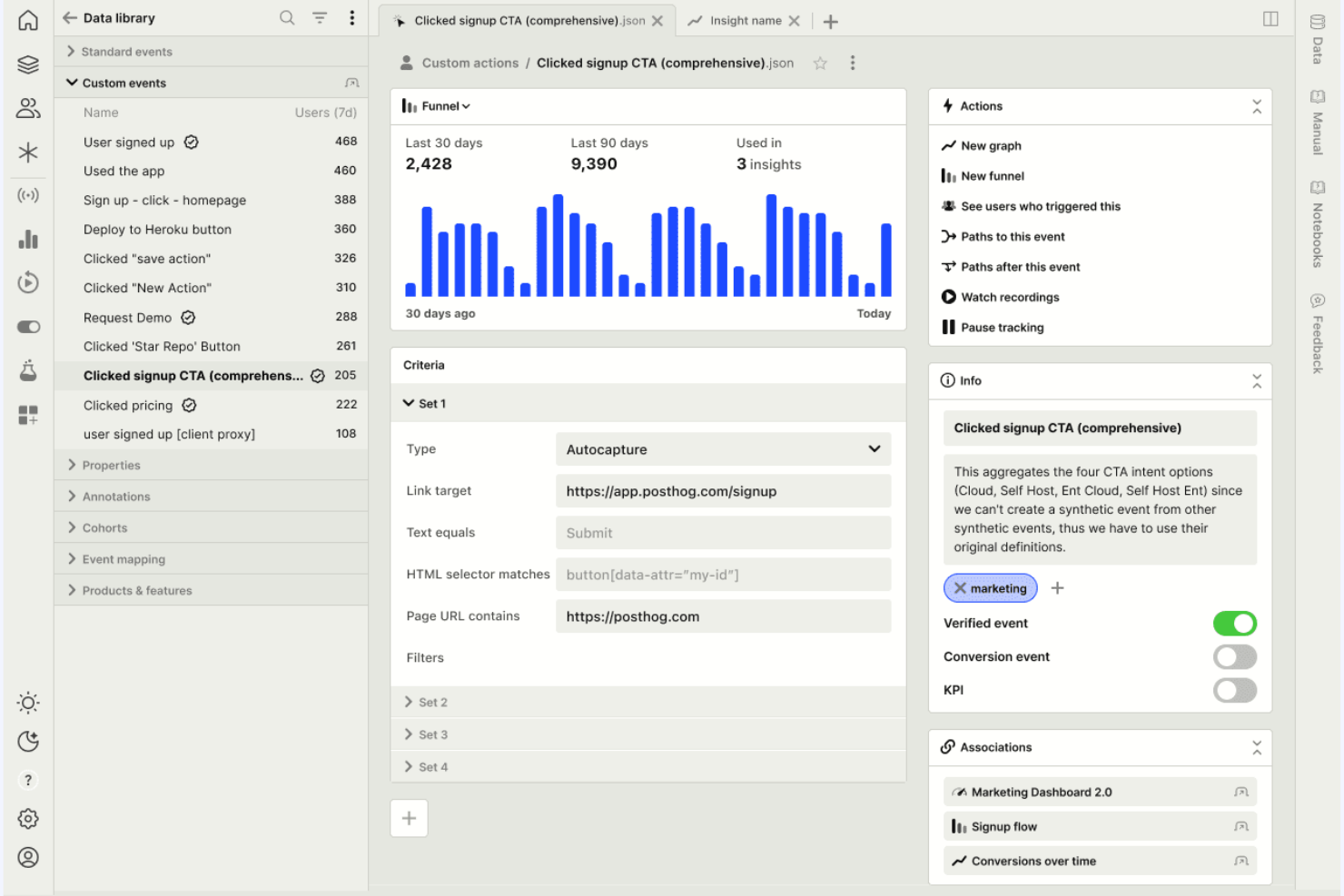 PostHog screenshot - 10 beste alternatieven voor Mixpanel voor gebruikersanalyse in 2026