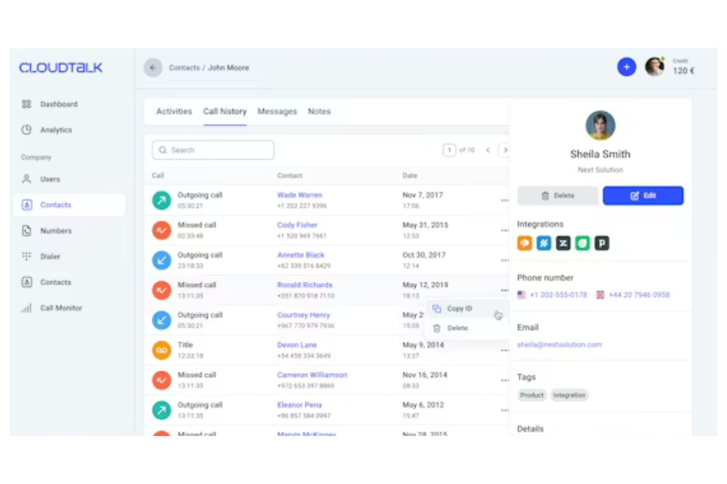 CloudTalk screenshot - 10 Best CallRail Alternatives for Call Tracking in 2026
