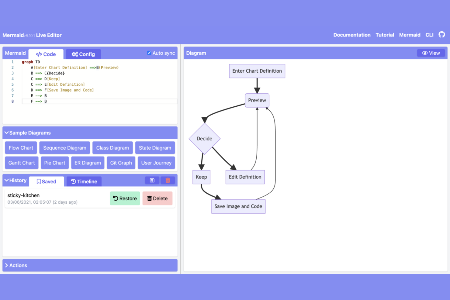 Mermaid screenshot - 10 Best Lucidchart Alternatives for Diagramming in 2026