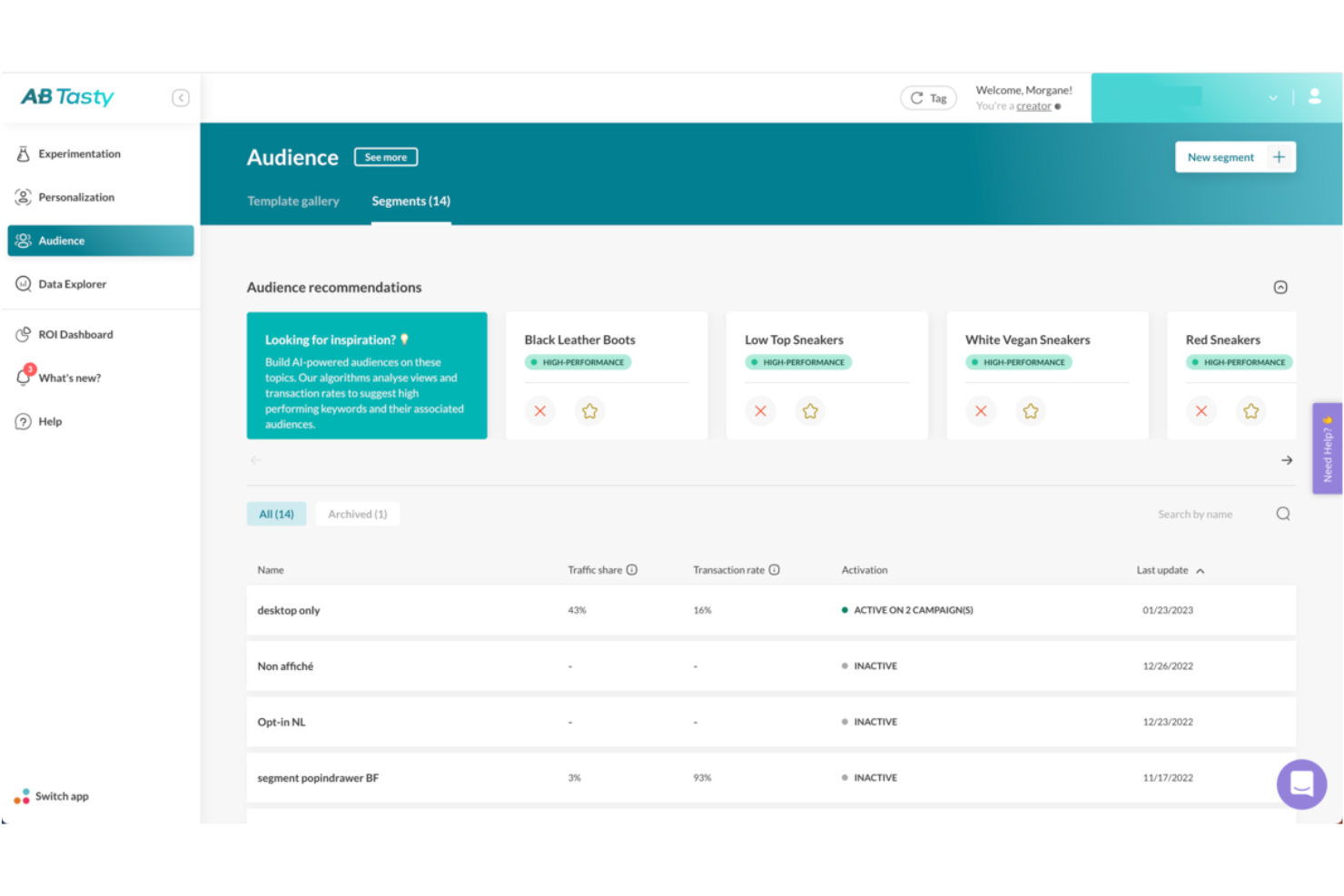 AB Tasty screenshot - 10 Best Optimizely Alternatives for A/B Testing in 2026