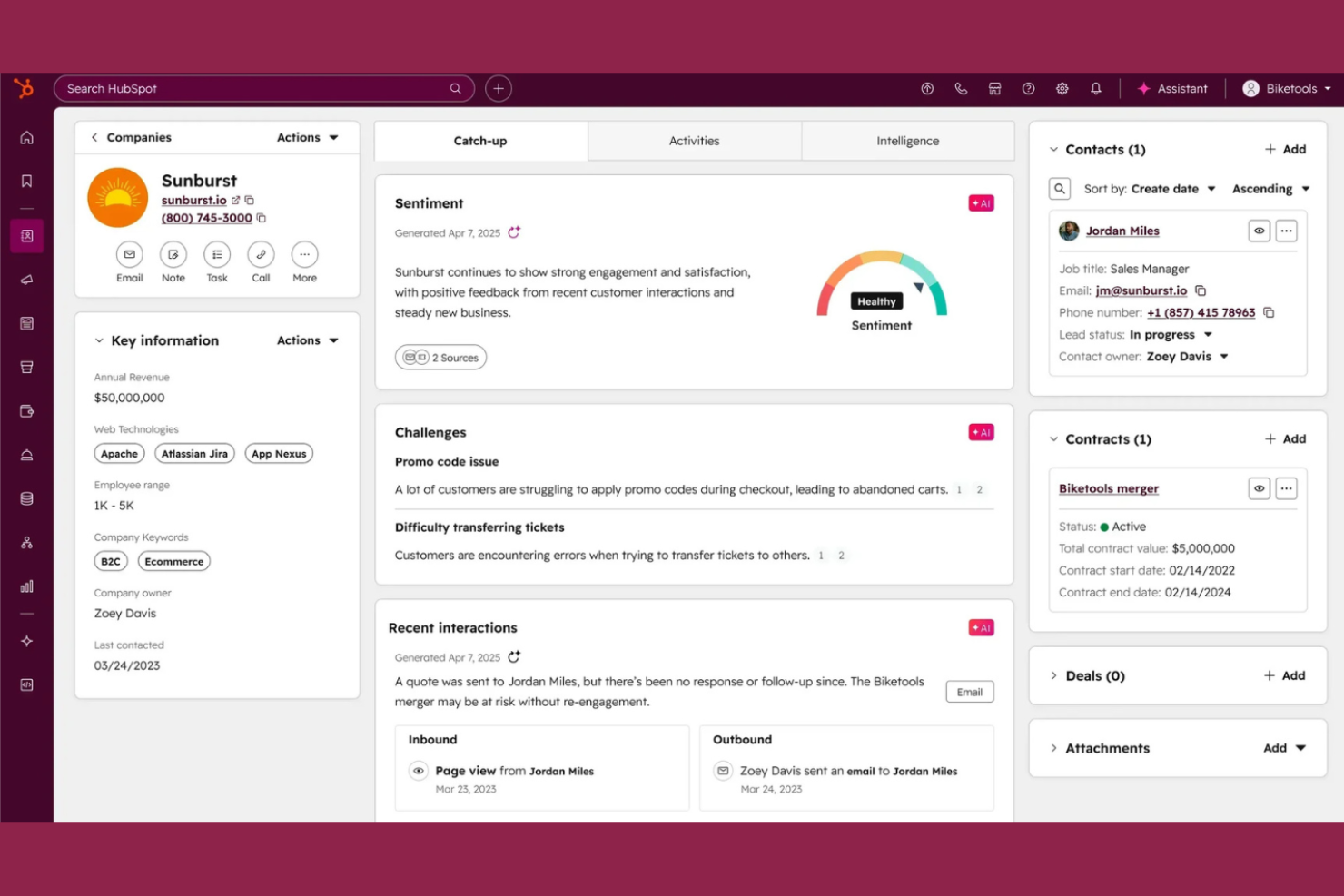 HubSpot CRM screenshot - 10 Best monday CRM Alternatives for Sales Teams in 2026