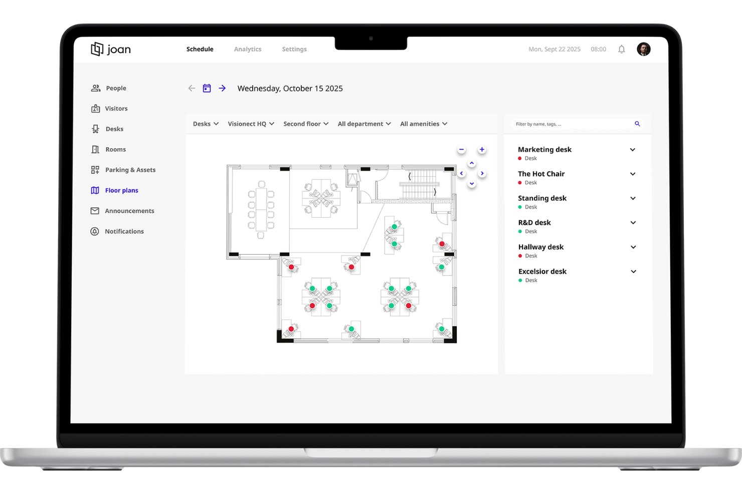 Joan screenshot - 10 Best Hot Desk Booking Software for Call Centers in 2026