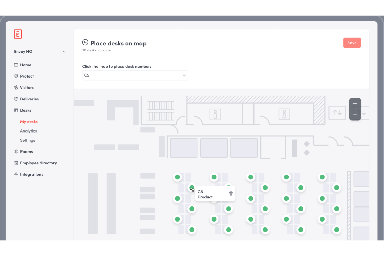 Envoy screenshot - 10 Best Hot Desk Booking Software for Call Centers in 2026