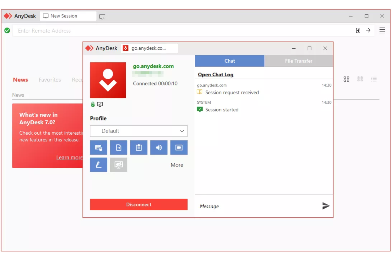 AnyDesk screenshot - 10 bedste helpdesksoftware til fjernsupport i 2026