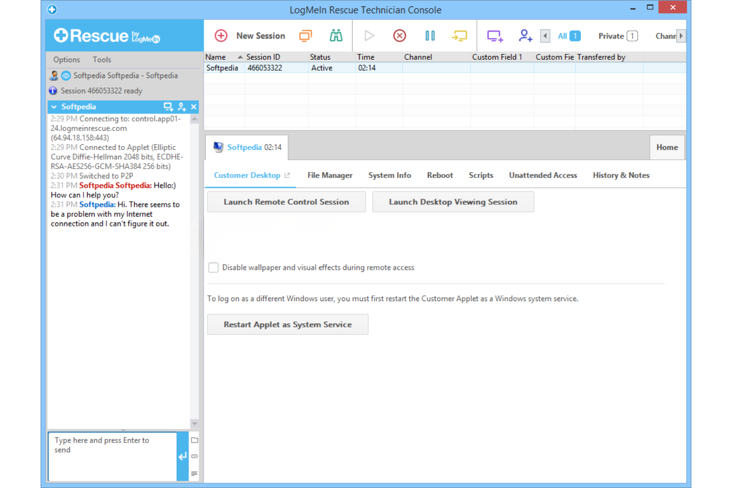 LogMeIn Rescue screenshot - 10 bedste helpdesksoftware til fjernsupport i 2026