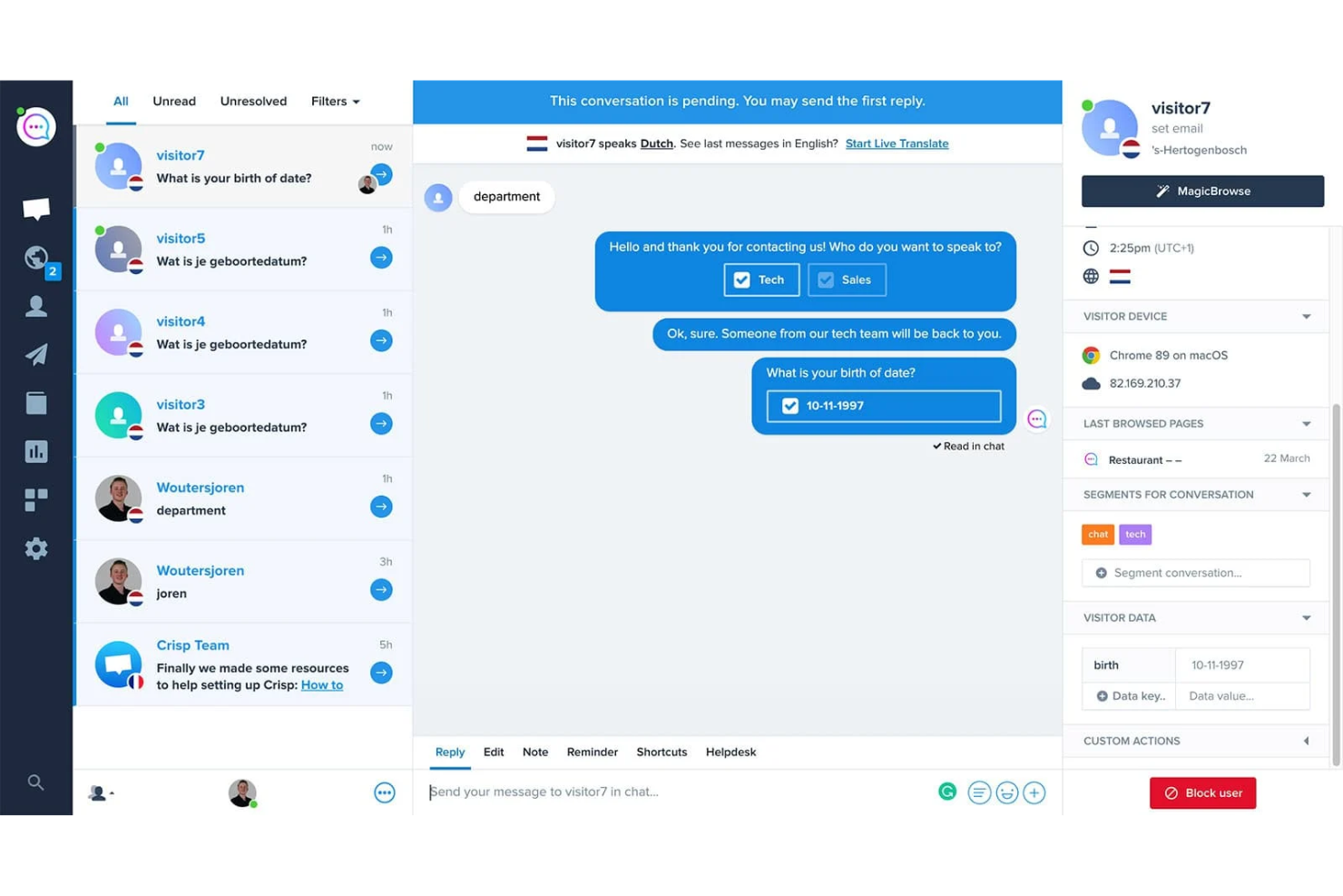Crisp simplifies real-time customer communication for small and mid-sized teams.