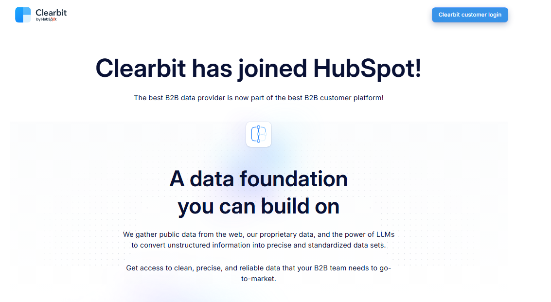 HubSpot’s Clearbit enriches customer data for sharper sales and marketing.