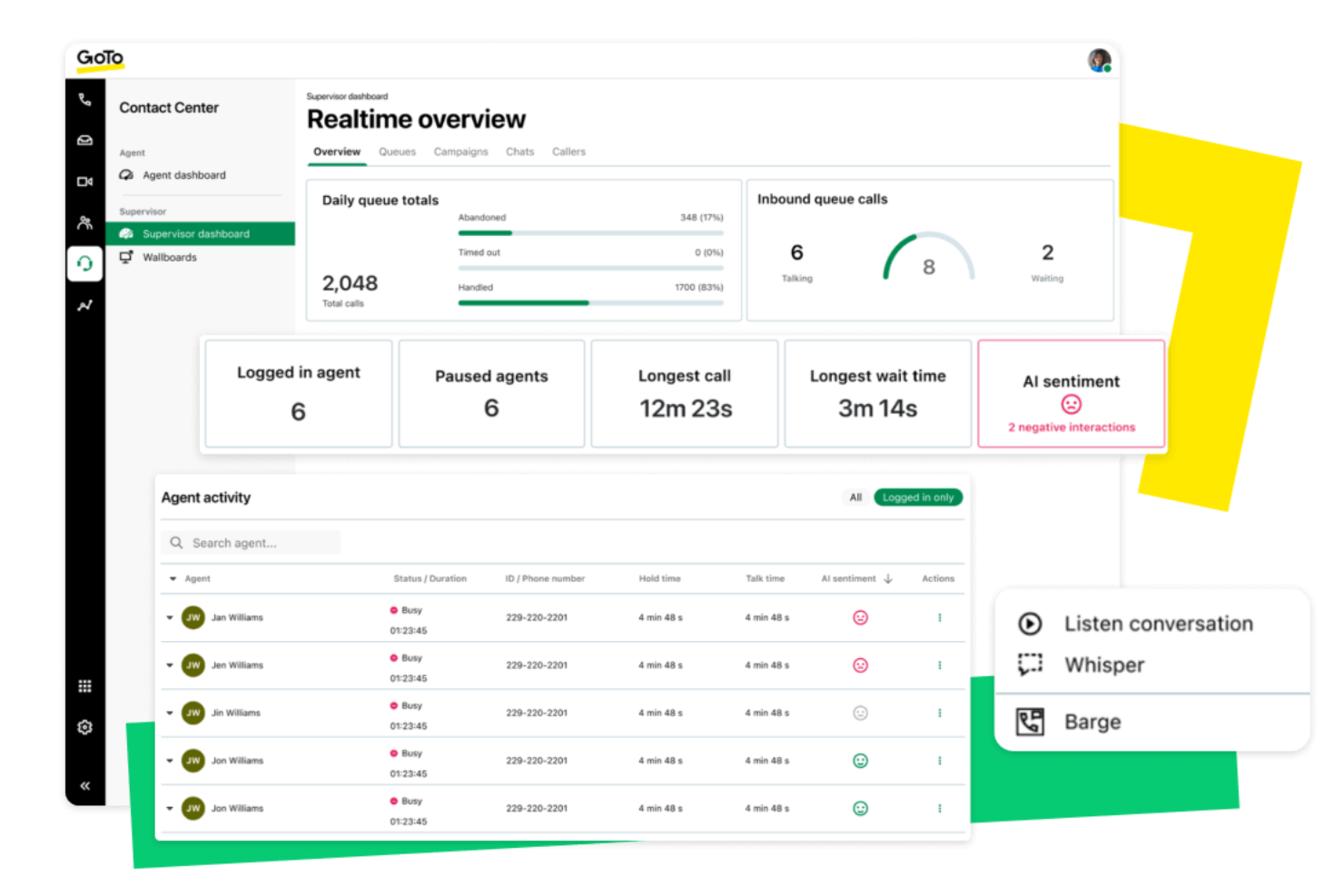 GoTo Connect streamlines multi-channel communication for efficient customer support.