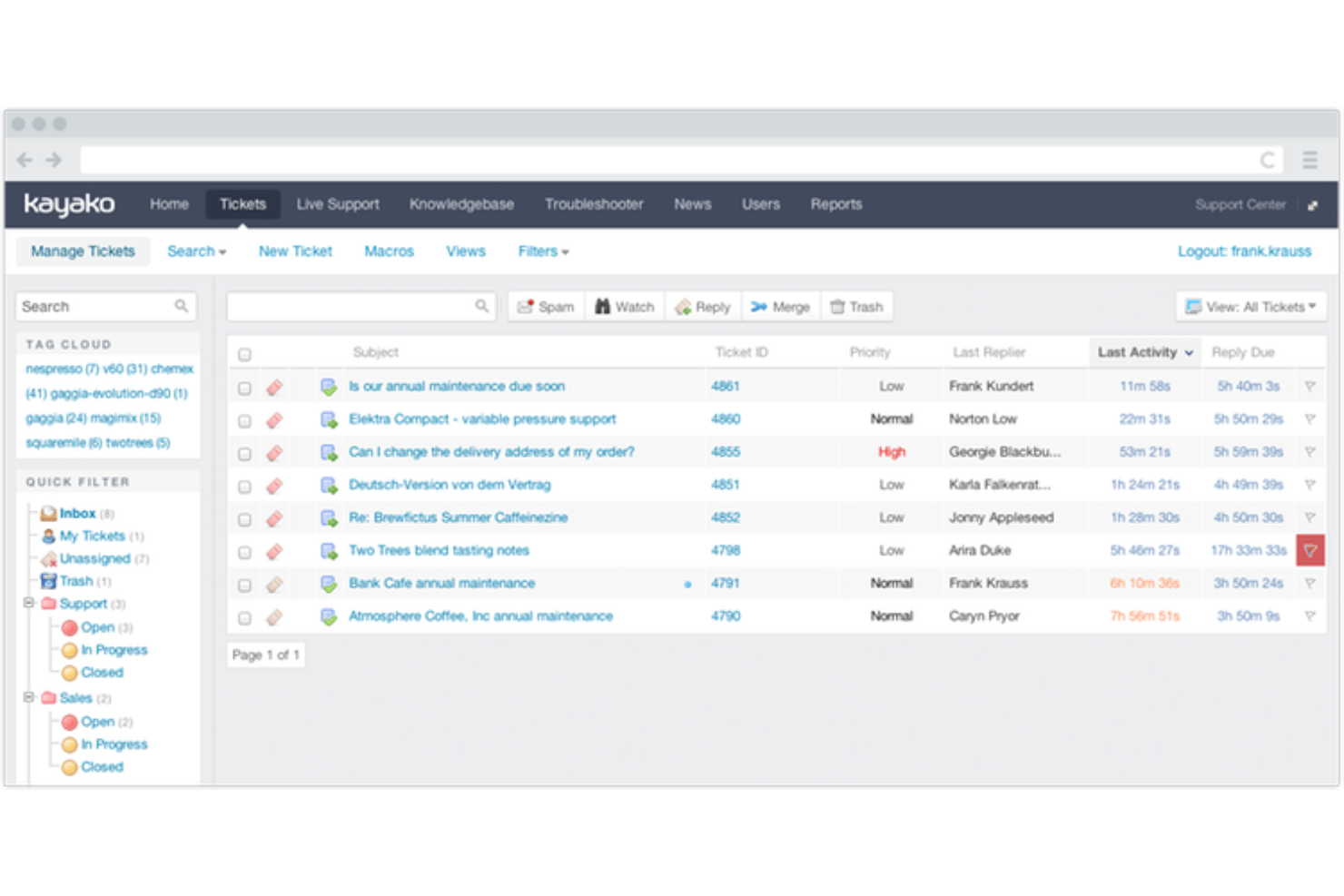 Kayako is a unified support platform that helps businesses manage customer interactions efficiently.