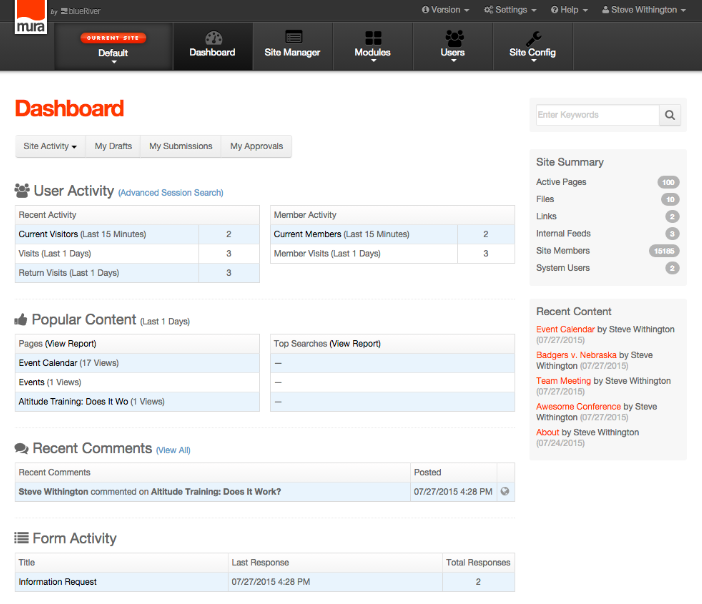 Mura CMS manages and delivers web content dynamically and efficiently.
