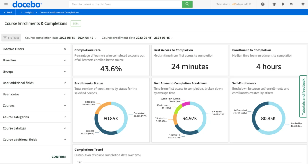 Docebo is an AI powered enterprise learning management system.