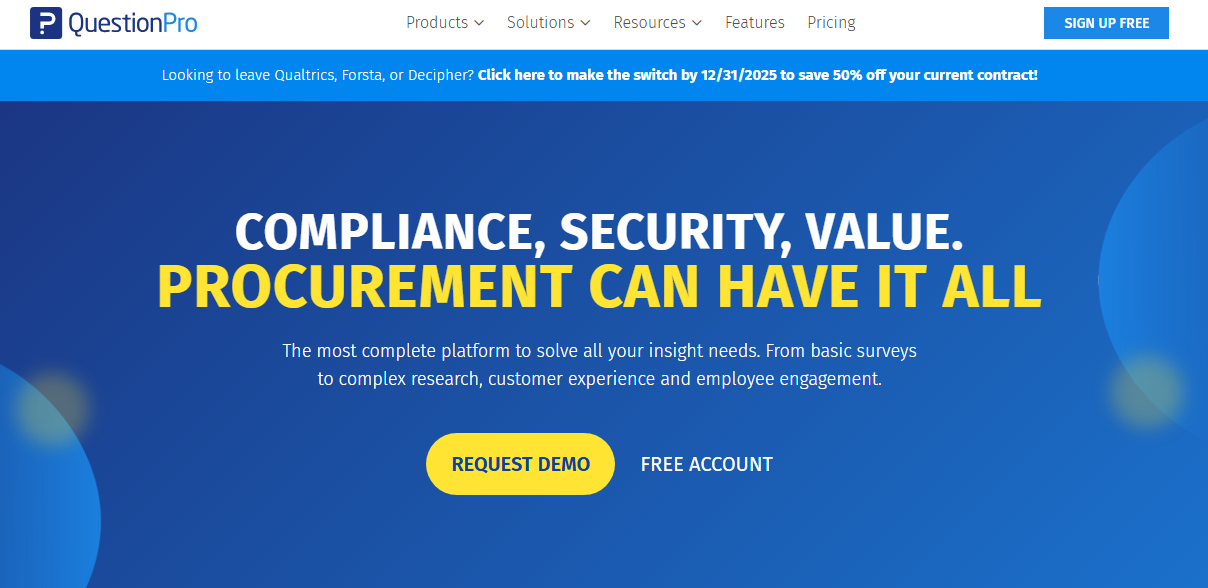 Online survey platform for creating, distributing, and analyzing surveys.
