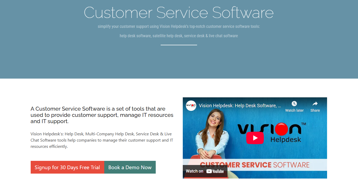 Vision Helpdesk delivers omnichannel virtual call center tools with ticketing and automation.