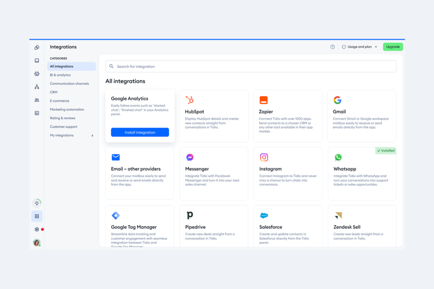 Tidio screenshot - 10 beste helpdesksoftware voor supportteams in 2026