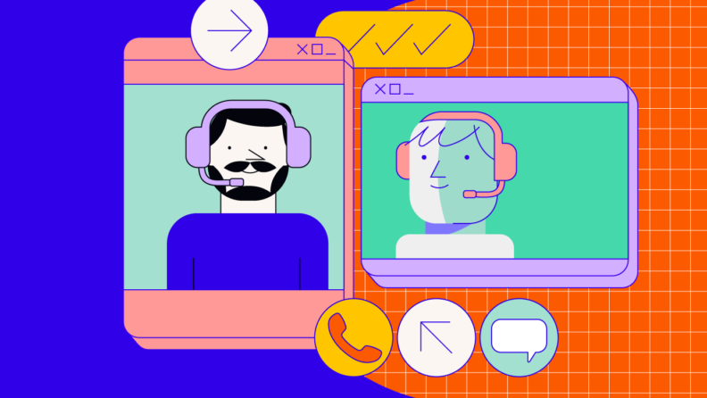 customer service vs customer support graphic