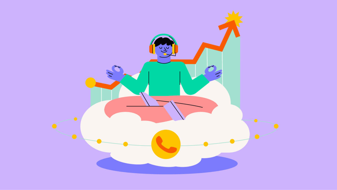 Performance dashboard showing key metrics to improve call center customer service